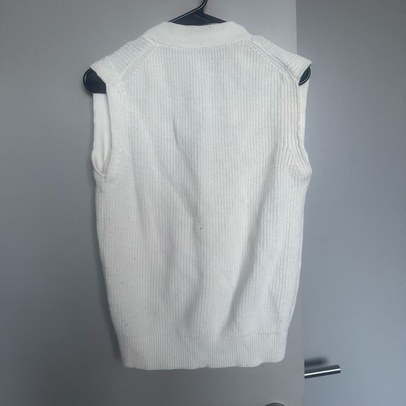 Commense Ribbed Gold Button Vest Large - Picture 2 of 3